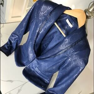 Supertrash Girls faux snakeskin leather blazer